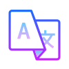 Video translation services icon