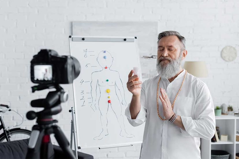A therapist creates engaging videos, showcasing mindful marketing strategies that resonate with clients in Florida.